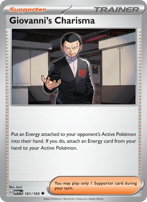 Giovanni's Charisma 161 Scarlet & Violet 151 Pokemon Card