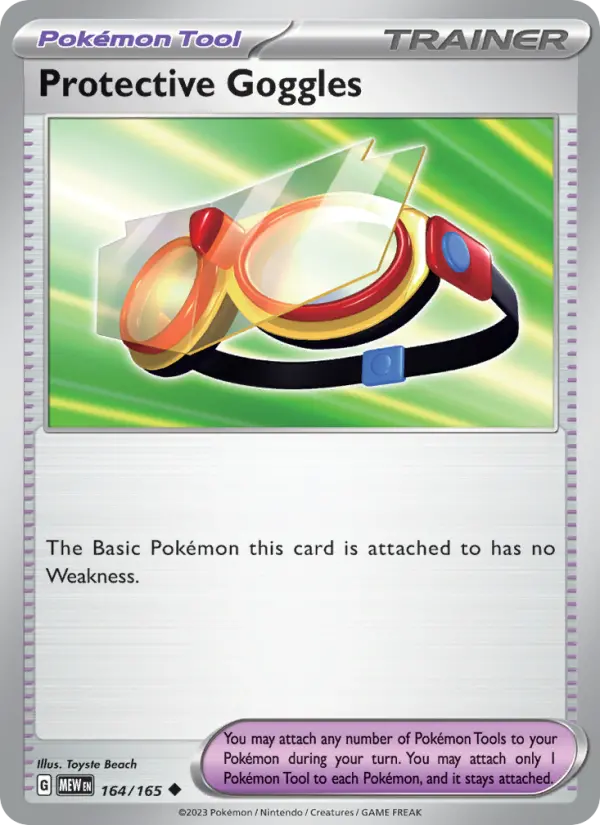 Protective Goggles 164 Scarlet & Violet 151 Pokemon Card