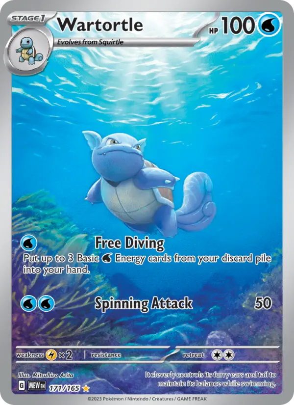 Wartortle 171 Scarlet & Violet 151 Pokemon Card