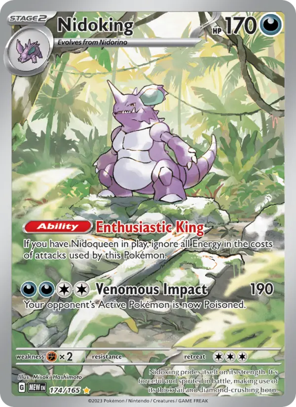Nidoking 174 Scarlet & Violet 151 Pokemon Card