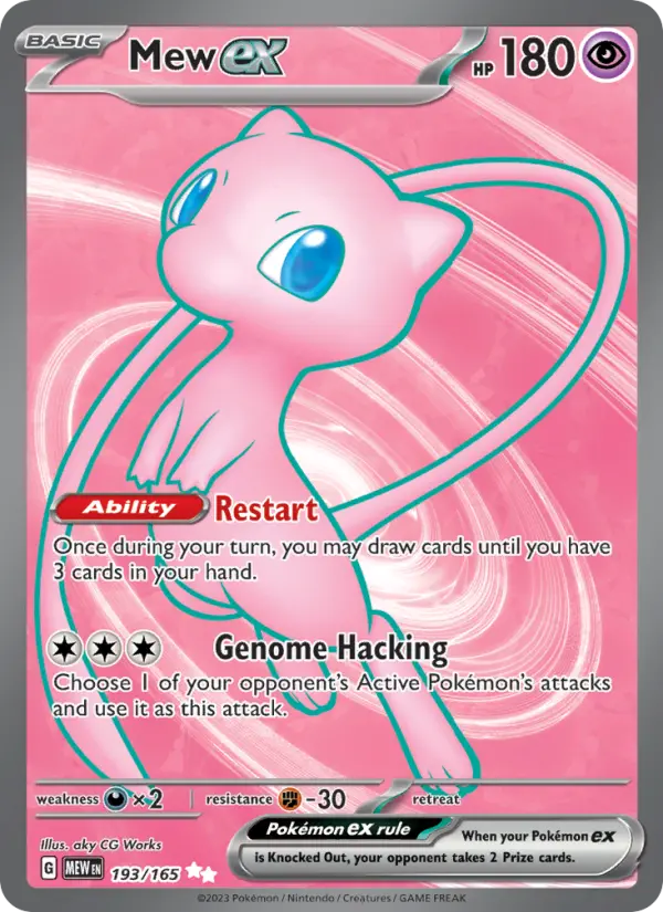 Mew ex 193 Scarlet & Violet 151 Pokemon Card
