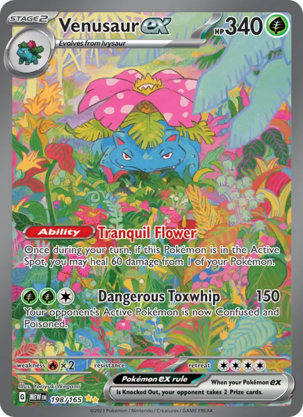 Venusaur ex 198 Scarlet & Violet 151 Pokemon Card