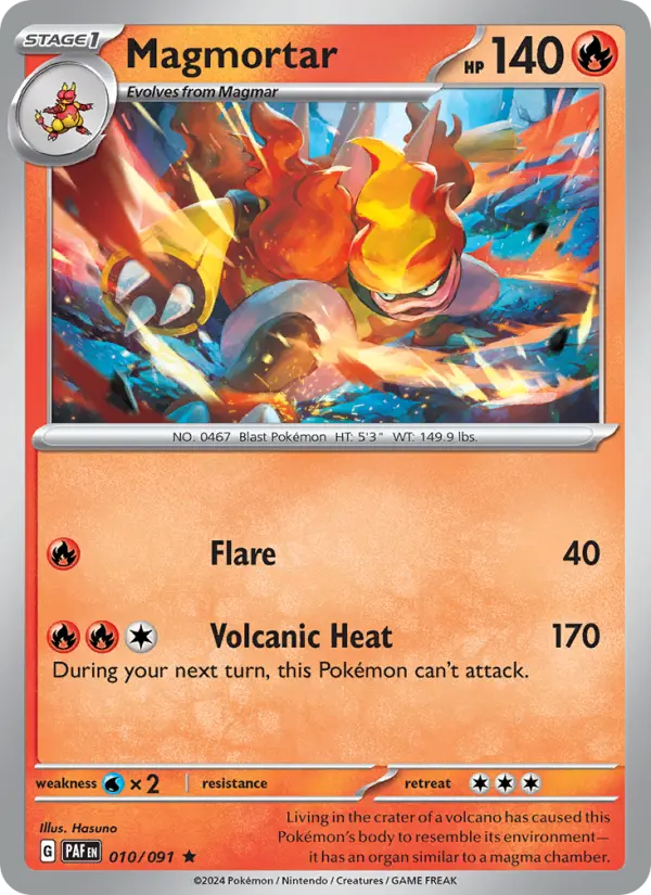 Magmortar 010 Paldean Fates (SV4.5) Pokemon Card