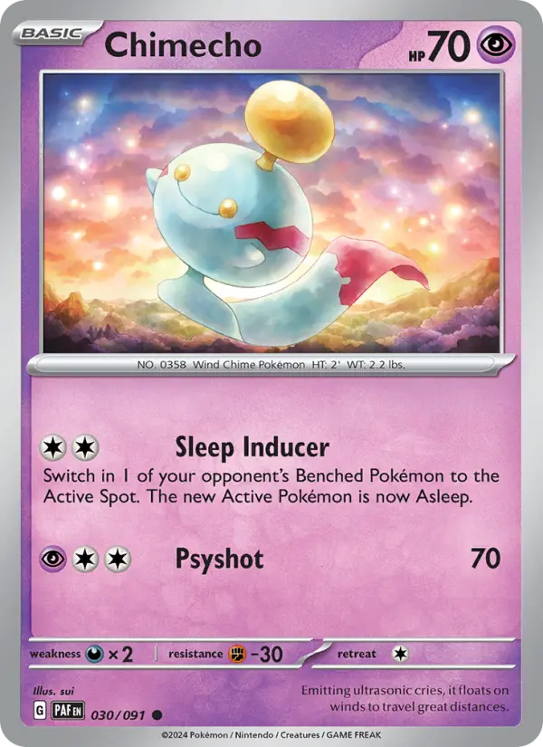 Chimecho 030 Paldean Fates (SV4.5) Pokemon Card