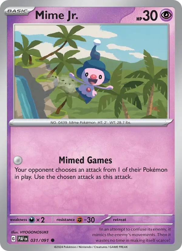 Mime Jr. 031 Paldean Fates (SV4.5) Pokemon Card