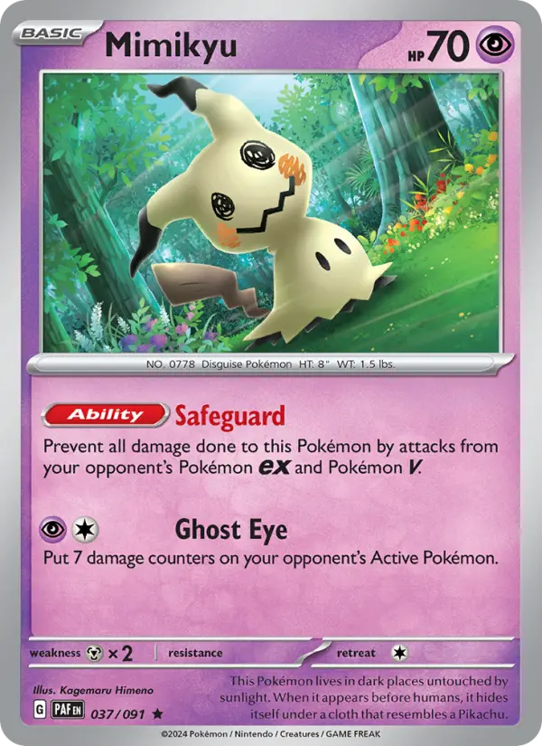Mimikyu 037 Paldean Fates (SV4.5) Pokemon Card