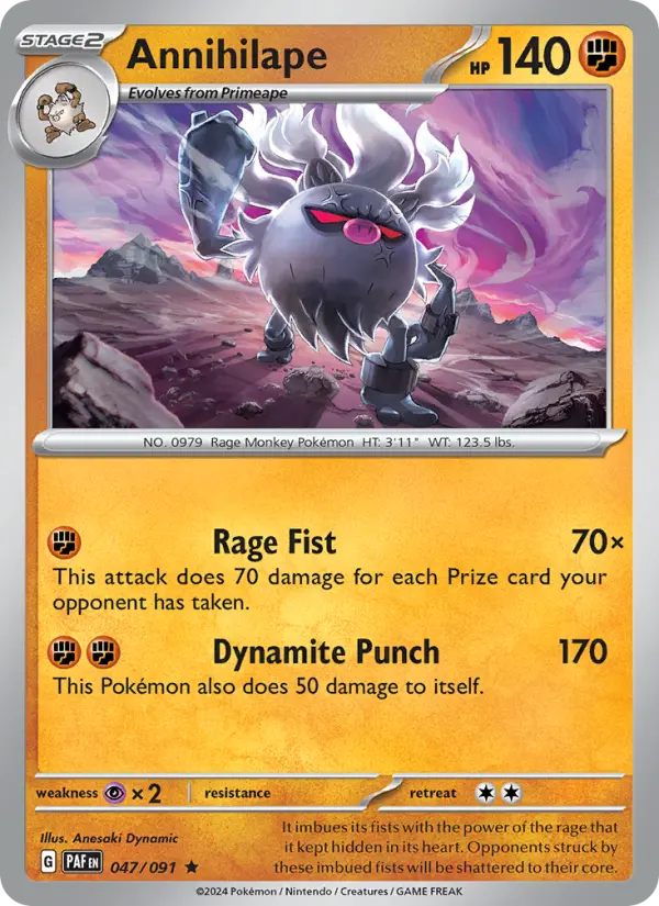 Annihilape 047 Paldean Fates (SV4.5) Pokemon Card