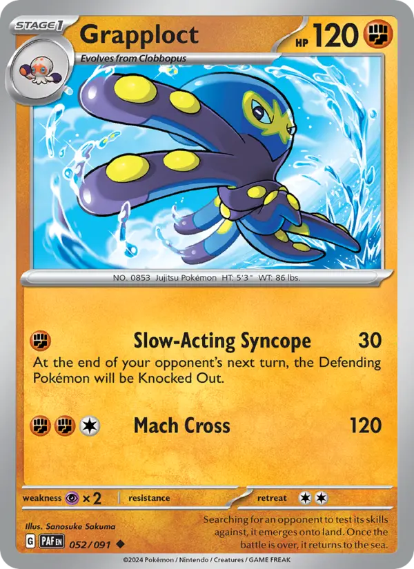 Grapploct 052 Paldean Fates (SV4.5) Pokemon Card