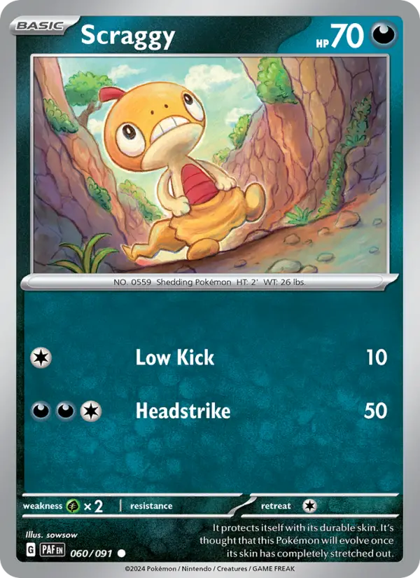Scraggy 060 Paldean Fates (SV4.5) Pokemon Card