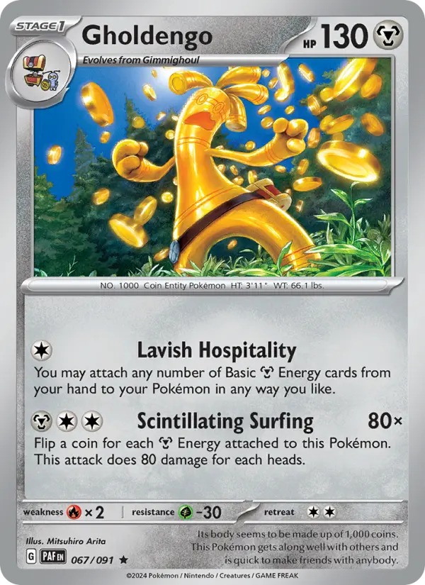 Gholdengo 067 Paldean Fates (SV4.5) Pokemon Card