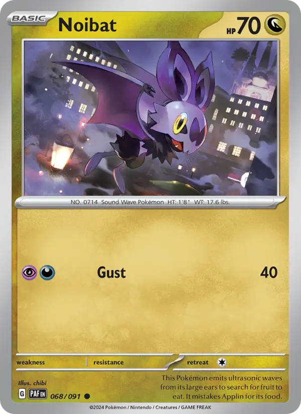 Noibat 068 Paldean Fates (SV4.5) Pokemon Card