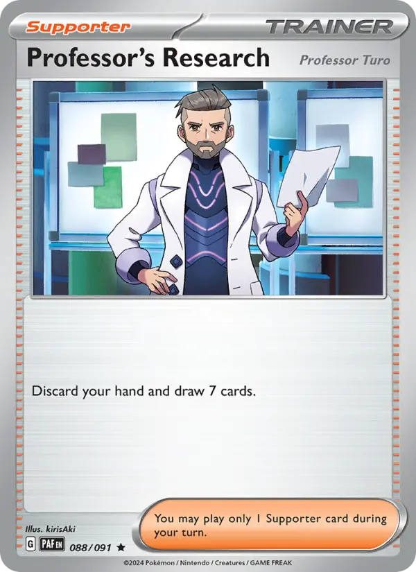 Professor's Research 088 Paldean Fates (SV4.5) Pokemon Card