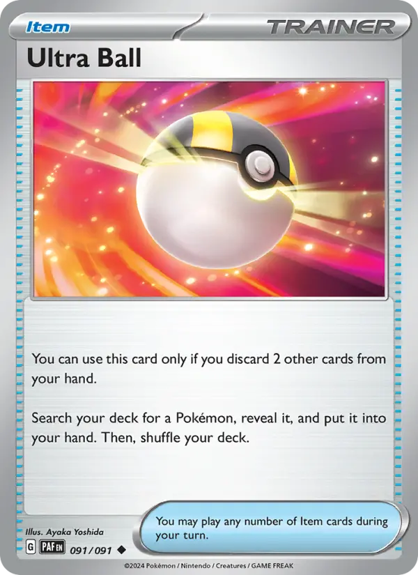 Ultra Ball 091 Paldean Fates (SV4.5) Pokemon Card