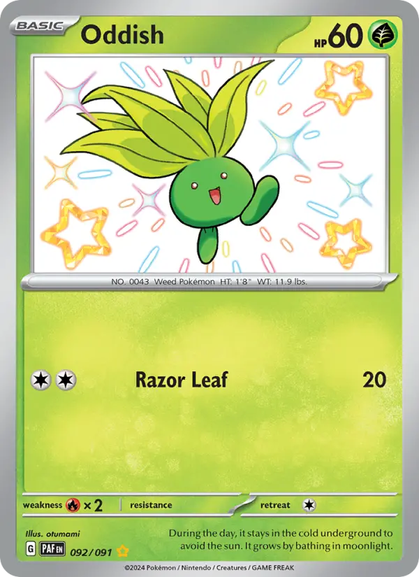 Oddish 092 Paldean Fates (SV4.5) Pokemon Card
