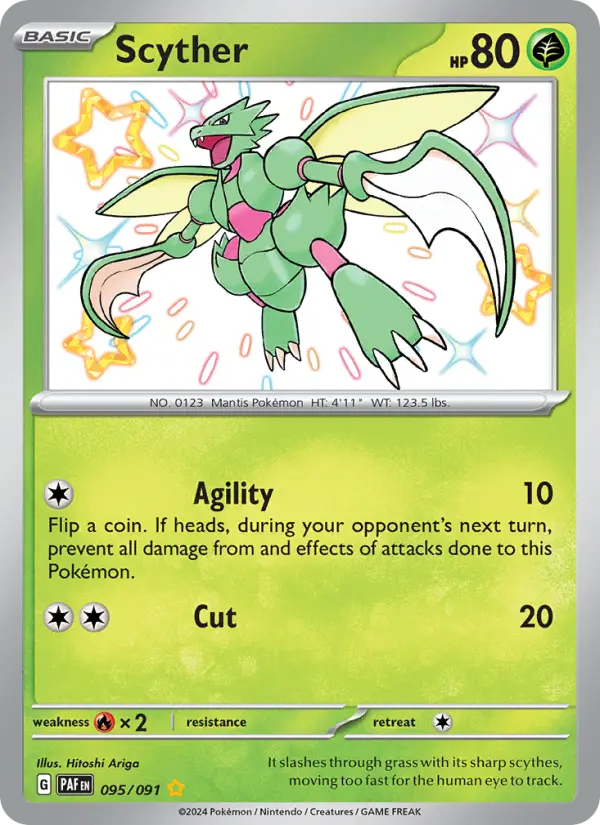 Scyther 095 Paldean Fates (SV4.5) Pokemon Card
