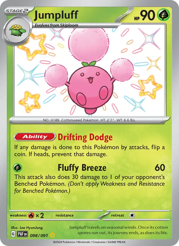 Jumpluff 098 Paldean Fates (SV4.5) Pokemon Card