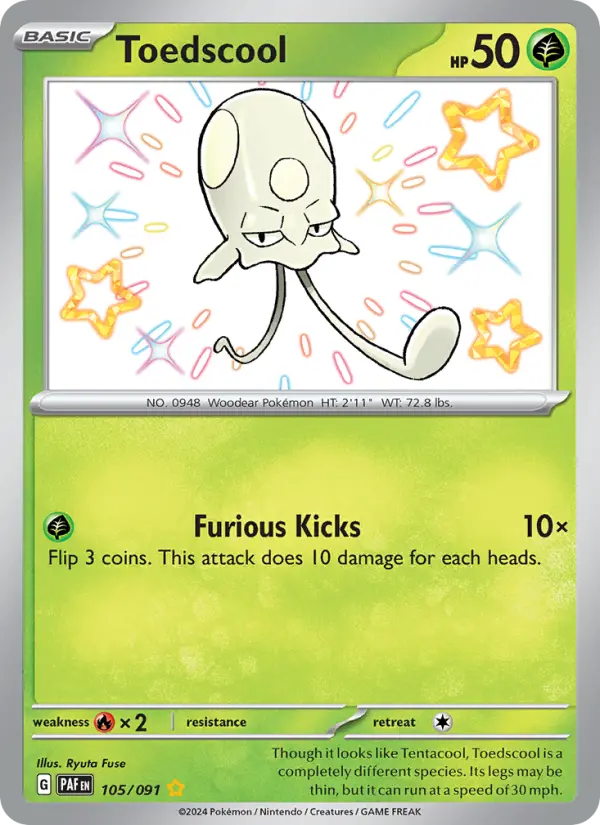 Toedscool 105 Paldean Fates (SV4.5) Pokemon Card