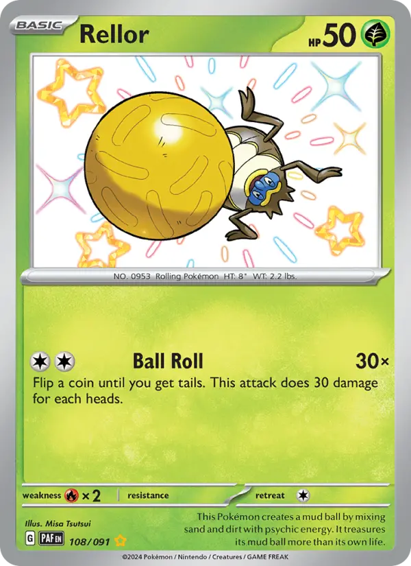 Rellor 108 Paldean Fates (SV4.5) Pokemon Card