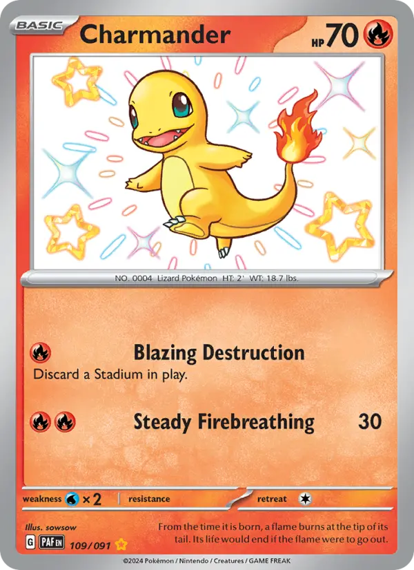 Charmander 109 Paldean Fates (SV4.5) Pokemon Card