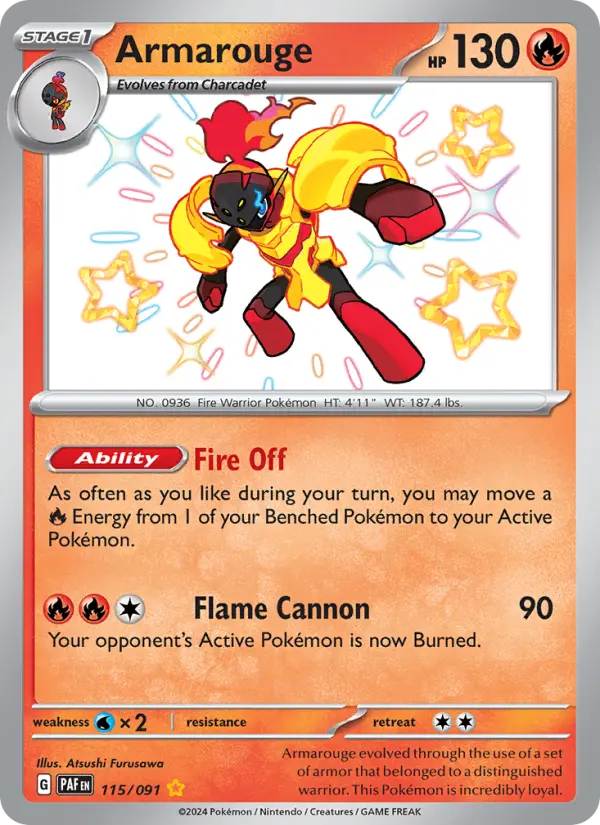 Armarouge 115 Paldean Fates (SV4.5) Pokemon Card