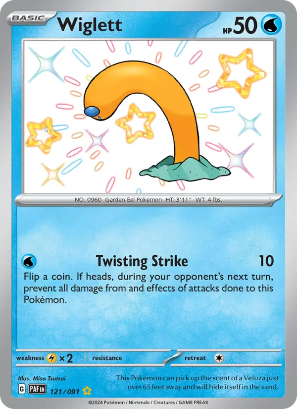 Wiglett 121 Paldean Fates (SV4.5) Pokemon Card