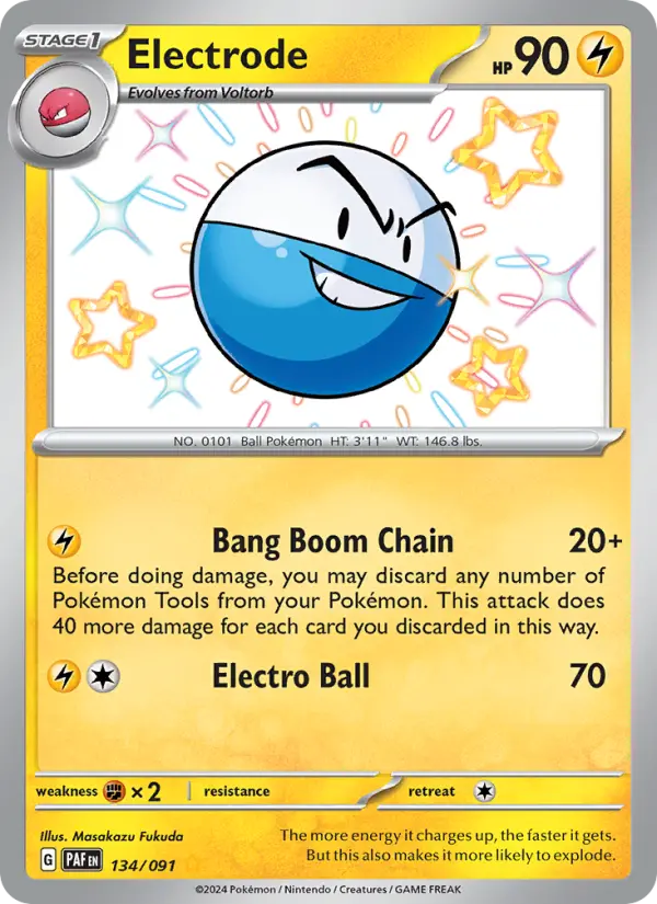Electrode 134 Paldean Fates (SV4.5) Pokemon Card