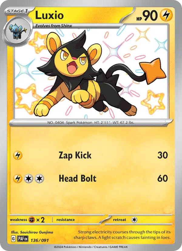 Luxio 136 Paldean Fates (SV4.5) Pokemon Card
