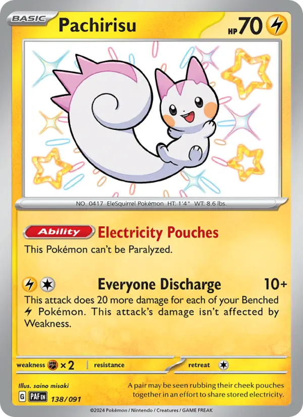 Pachirisu 138 Paldean Fates (SV4.5) Pokemon Card
