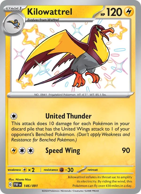 Kilowattrel 146 Paldean Fates (SV4.5) Pokemon Card