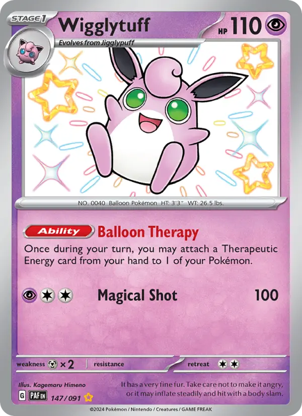 Wigglytuff 147 Paldean Fates (SV4.5) Pokemon Card