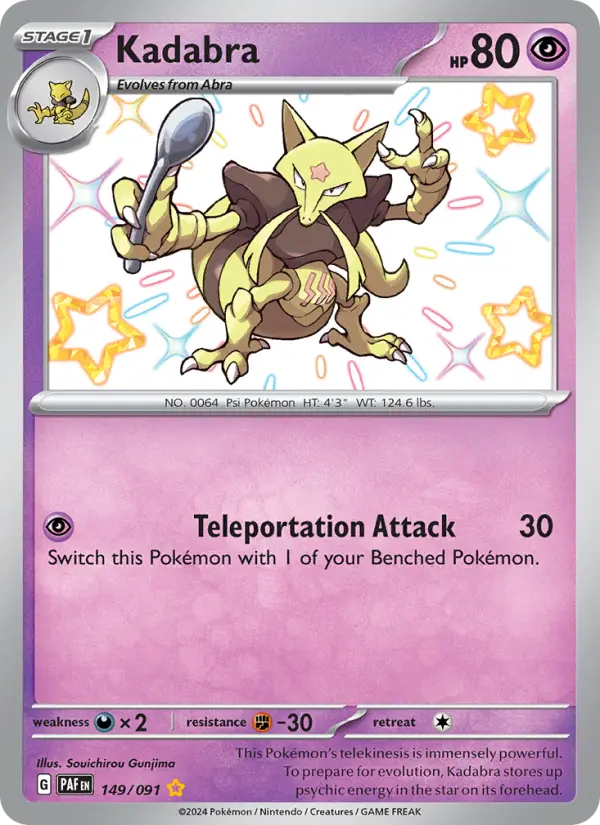 Kadabra 149 Paldean Fates (SV4.5) Pokemon Card