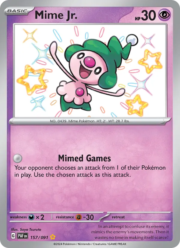 Mime Jr. 157 Paldean Fates (SV4.5) Pokemon Card