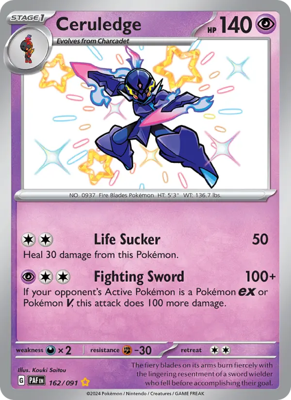 Ceruledge 162 Paldean Fates (SV4.5) Pokemon Card