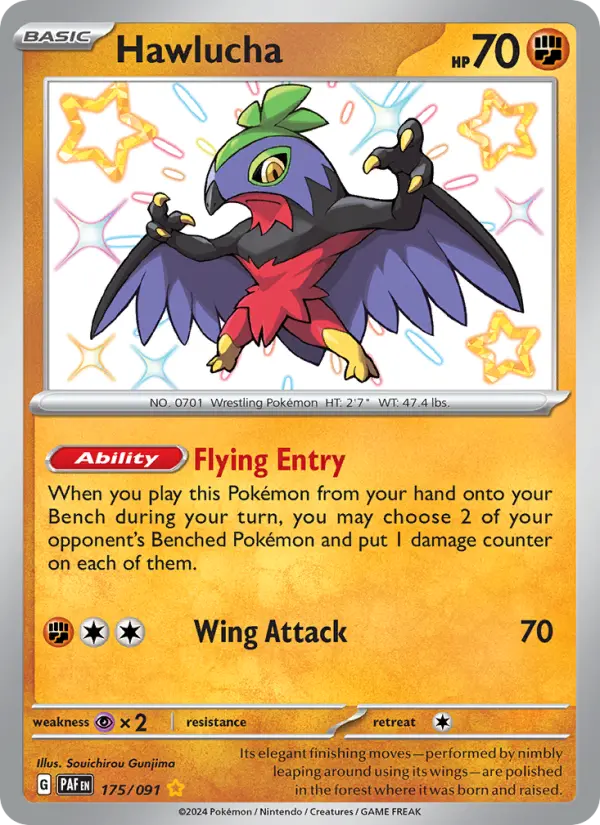 Hawlucha 175 Paldean Fates (SV4.5) Pokemon Card