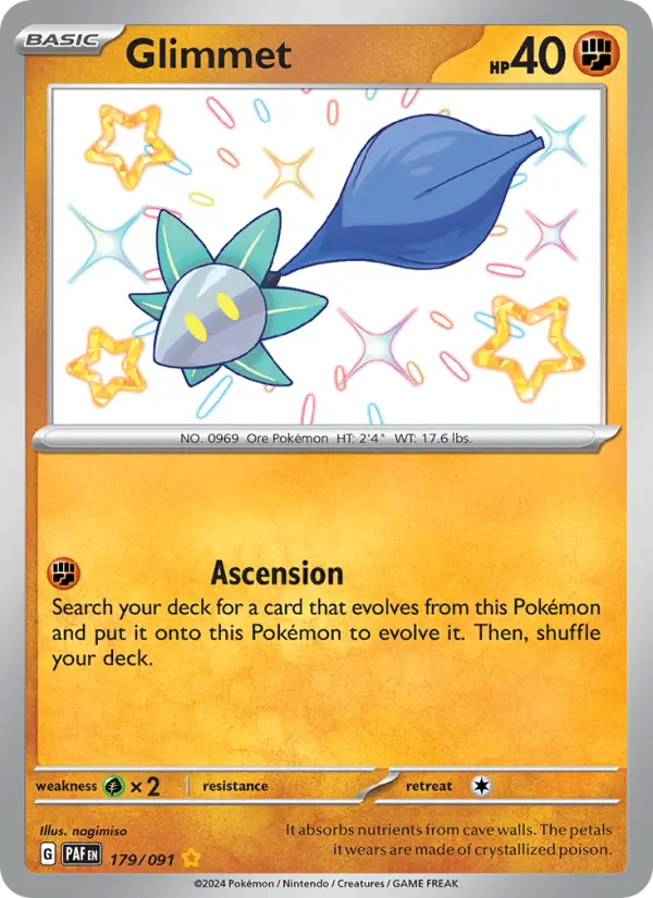 Glimmet 179 Paldean Fates (SV4.5) Pokemon Card