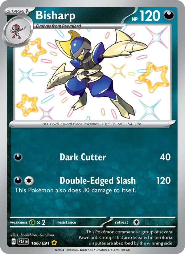 Bisharp 186 Paldean Fates (SV4.5) Pokemon Card