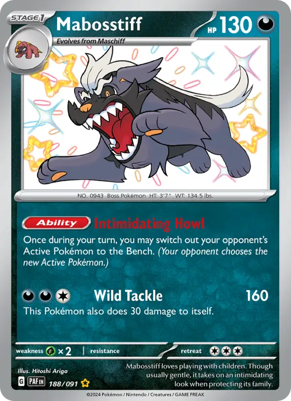 Mabosstiff 188 Paldean Fates (SV4.5) Pokemon Card