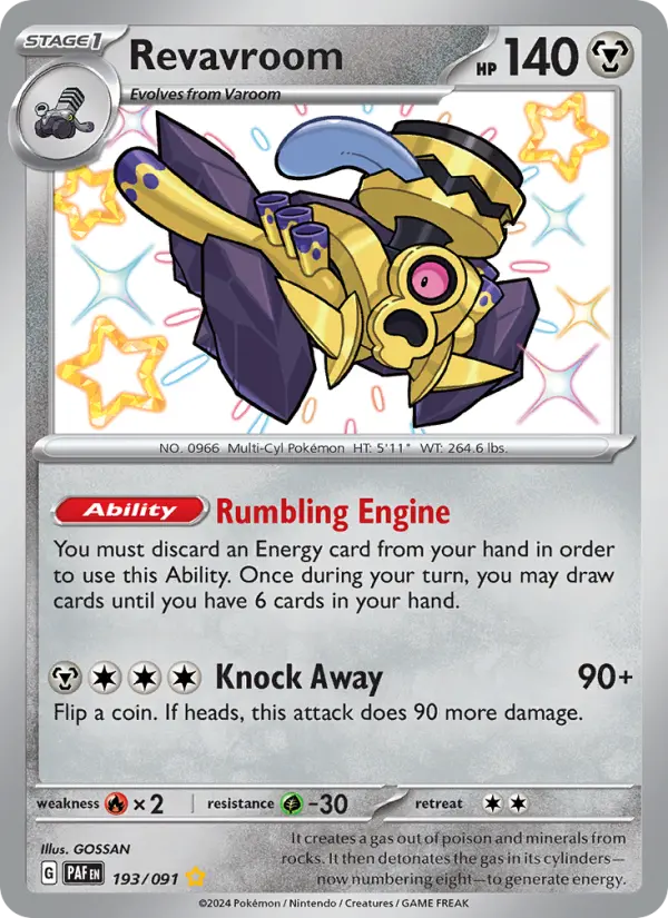 Revavroom 193 Paldean Fates (SV4.5) Pokemon Card