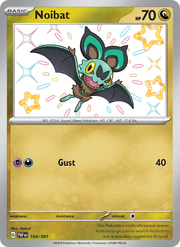 Noibat 194 Paldean Fates (SV4.5) Pokemon Card
