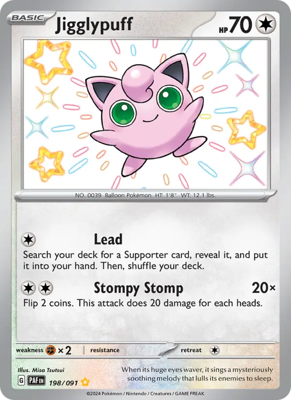 Jigglypuff 198 Paldean Fates (SV4.5) Pokemon Card