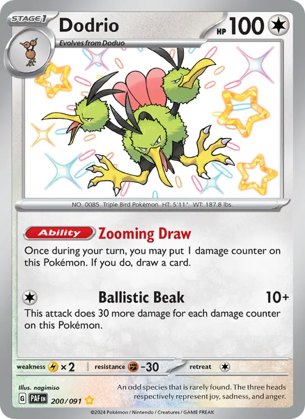 Dodrio 200 Paldean Fates (SV4.5) Pokemon Card