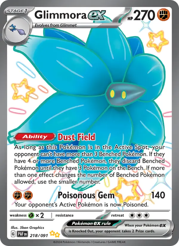 Glimmora ex 218 Paldean Fates (SV4.5) Pokemon Card