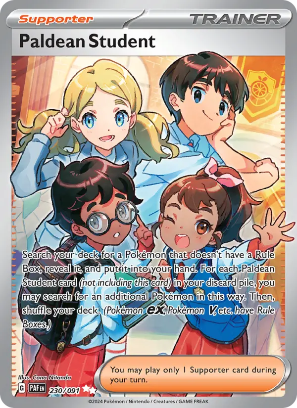 Paldean Student 230 Paldean Fates (SV4.5) Pokemon Card