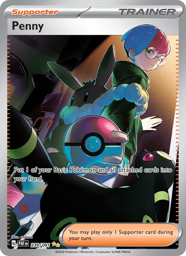 Penny 239 Paldean Fates (SV4.5) Pokemon Card
