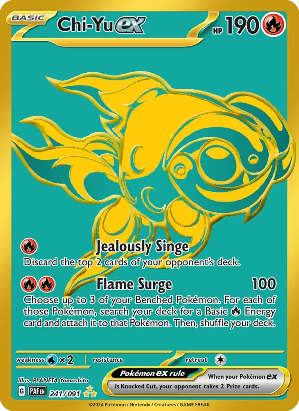 Chi-Yu ex 241 Paldean Fates (SV4.5) Pokemon Card