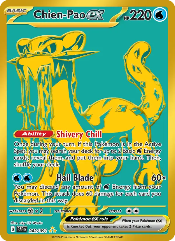 Chien-Pao ex 242 Paldean Fates (SV4.5) Pokemon Card