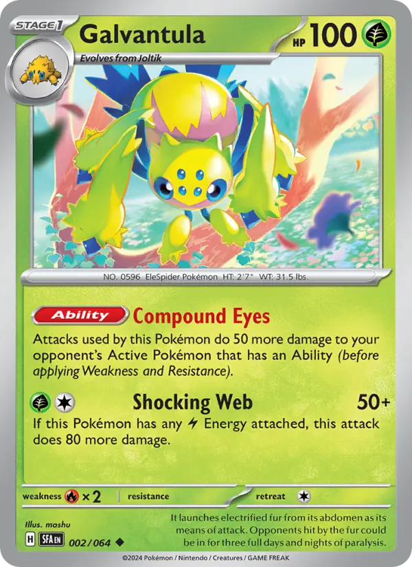 Galvantula 002 Shrouded Fable (SV6.5) Pokemon Card
