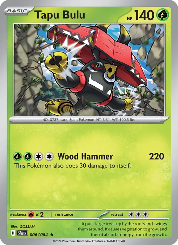 Tapu Bulu 006 Shrouded Fable (SV6.5) Pokemon Card