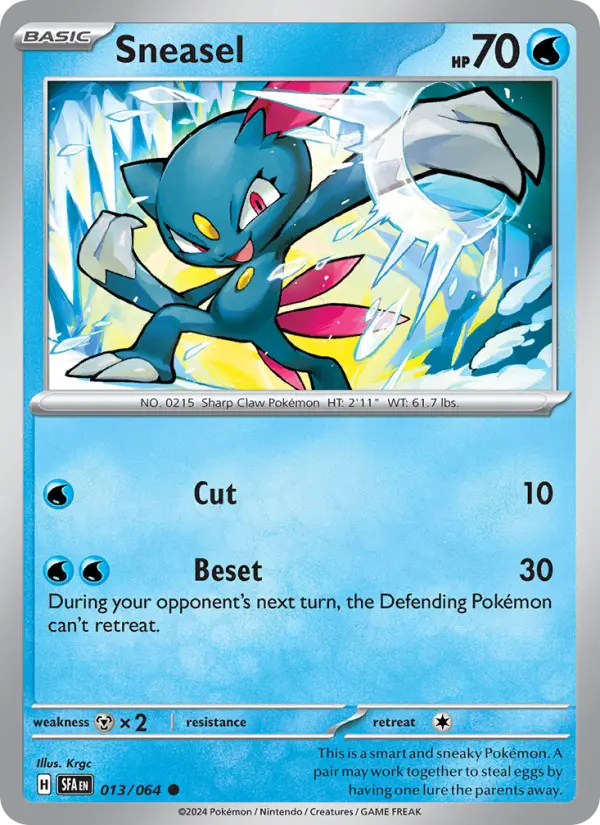Sneasel 013 Shrouded Fable (SV6.5) Pokemon Card