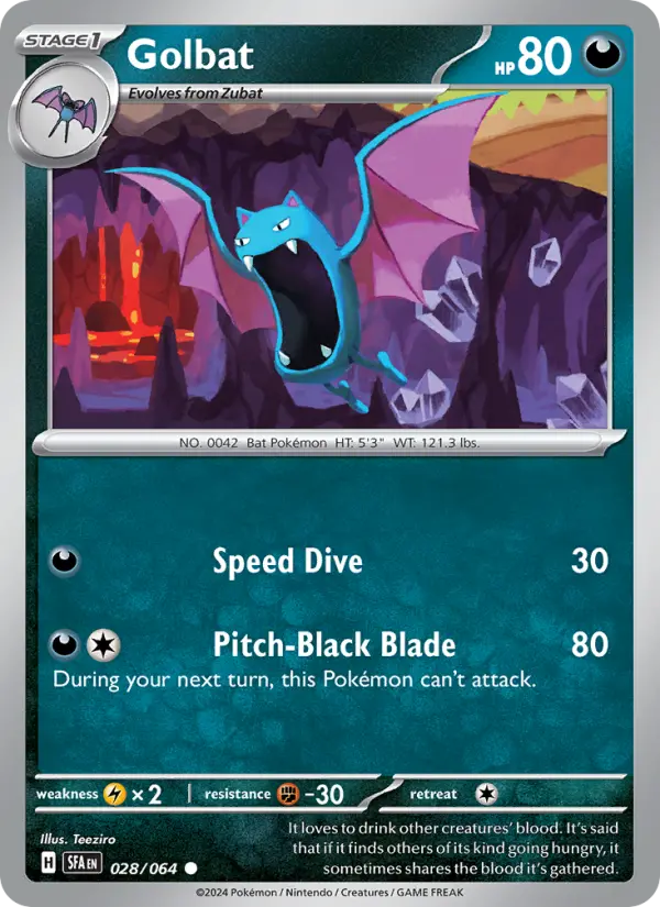 Golbat 028 Shrouded Fable (SV6.5) Pokemon Card
